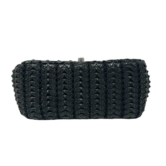 CHANEL CC Mark Logo Shoulder Bag Crossbody Turnlock Chain Leather Black [105803] - Picture 8 of 14